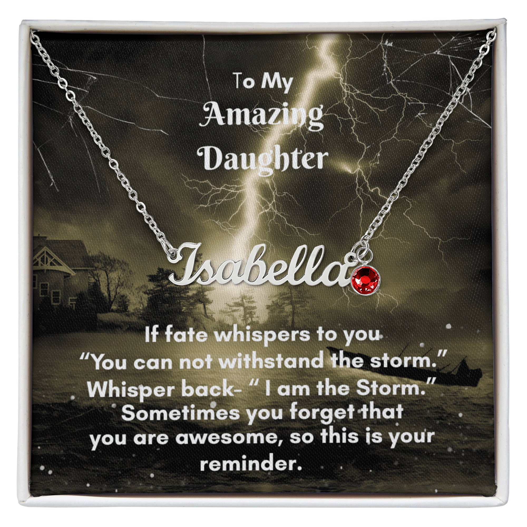 Cherish Your Story: Personalized Name Necklace with Birthstone - The Perfect Gift