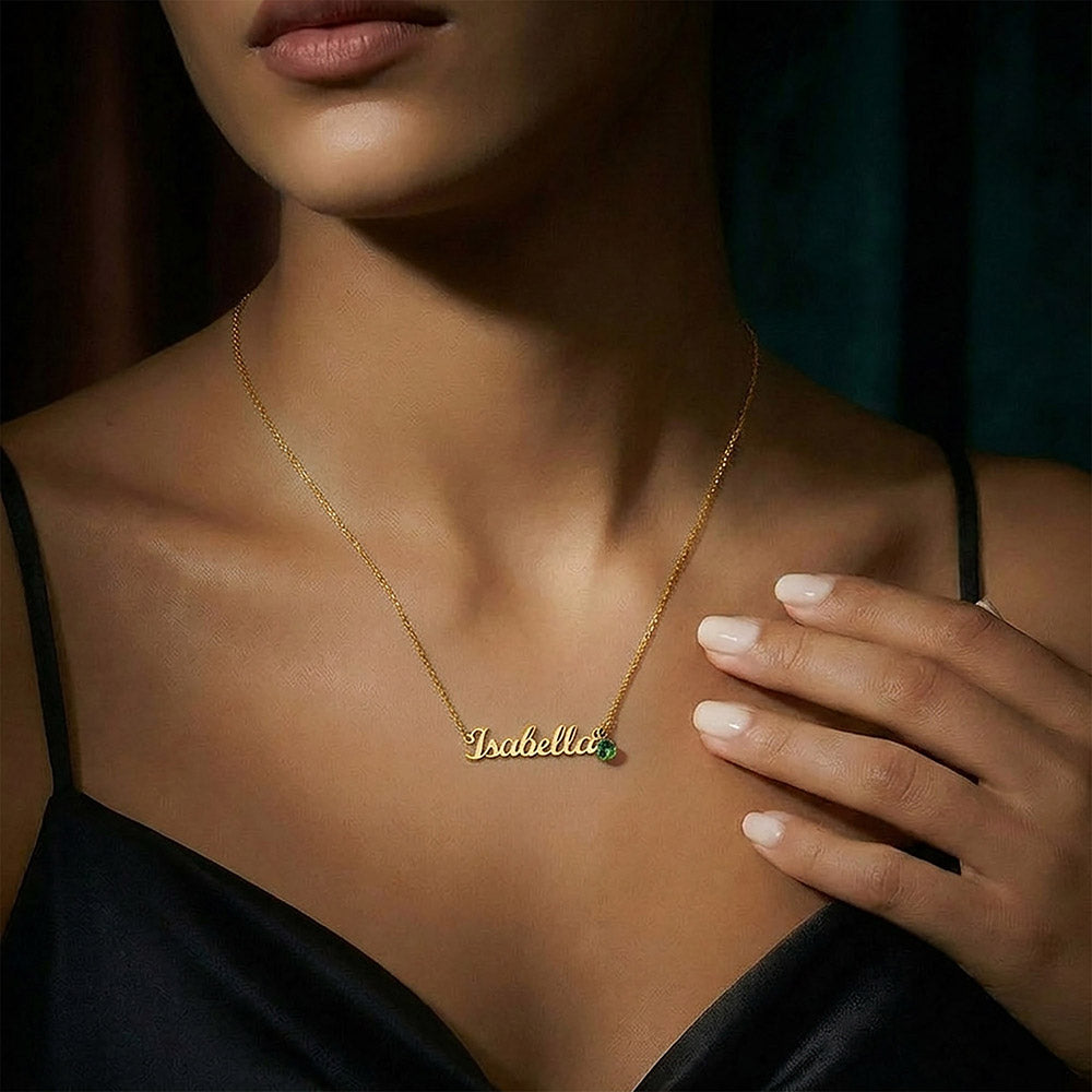 Personalized Name Necklace with Birthstone – A Timeless Gift for Your Loved Ones