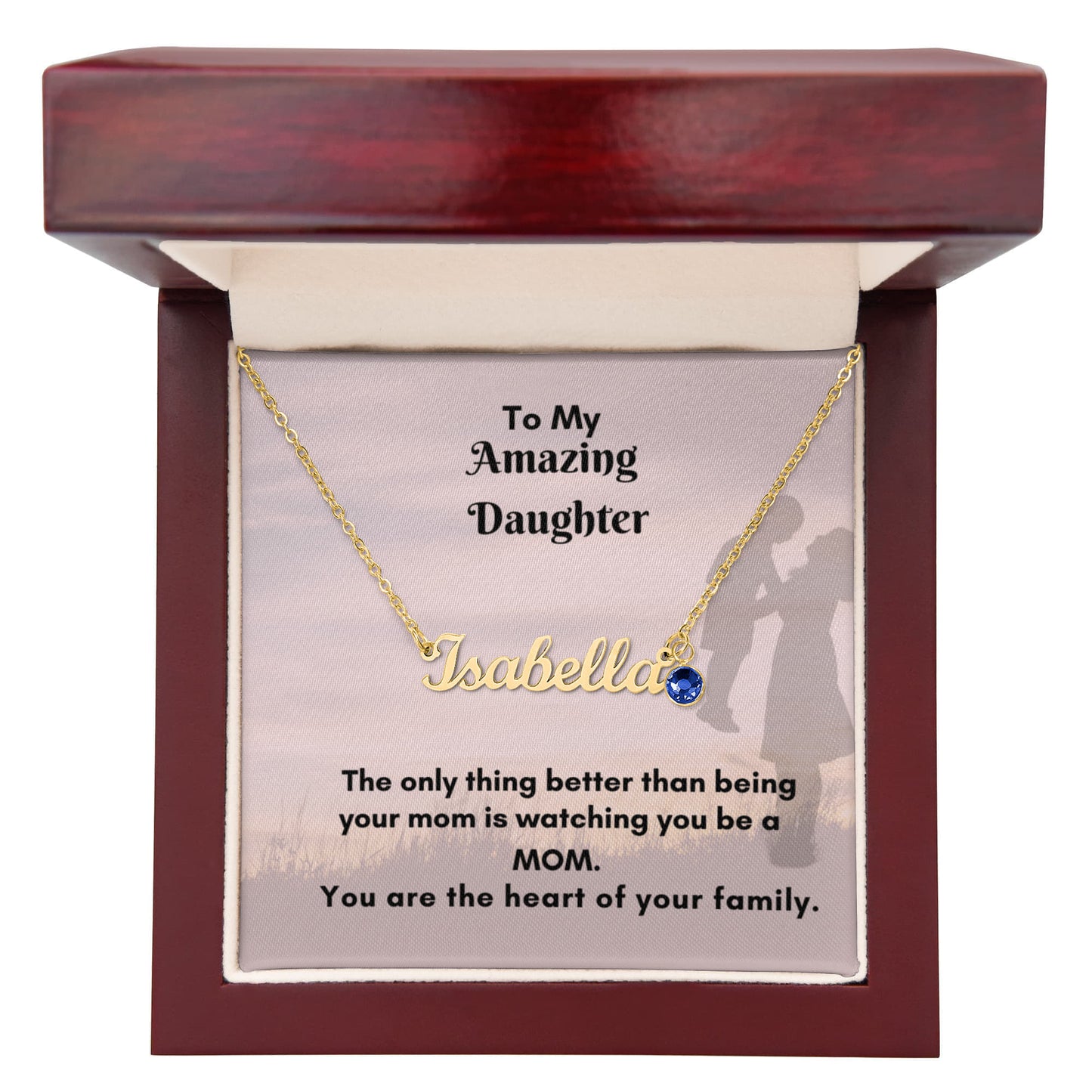 Custom Name Necklace with Birthstone