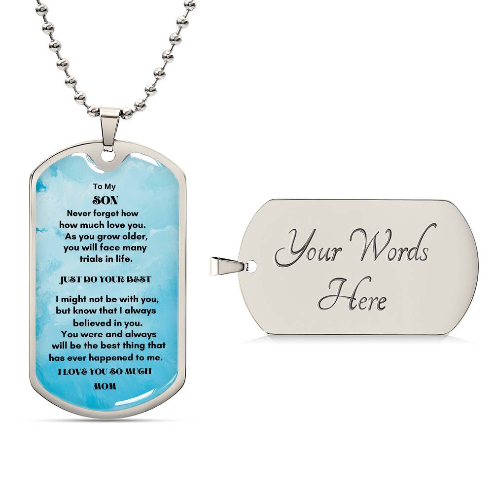 Personalized Luxury Military Dog Tag - A Timeless Keepsake for Your Loved Ones