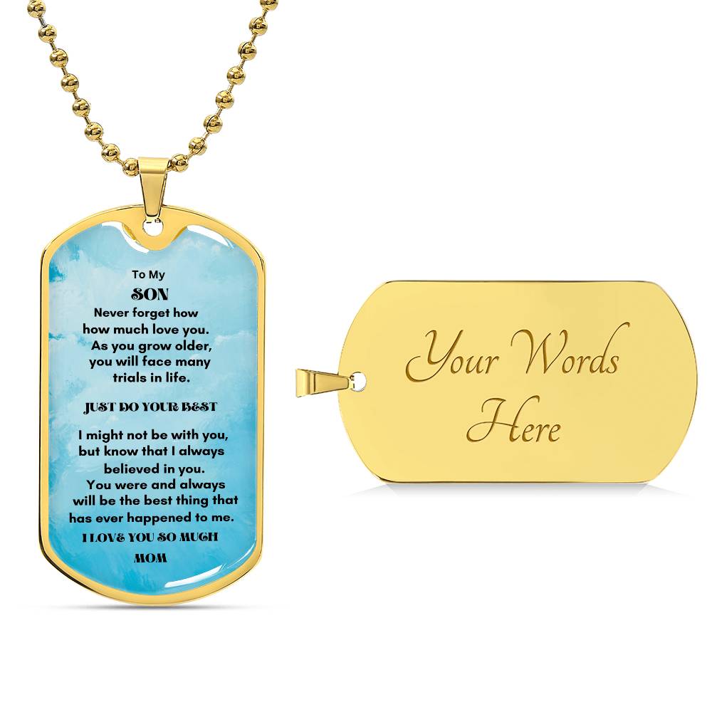 Personalized Luxury Military Dog Tag - A Timeless Keepsake for Your Loved Ones