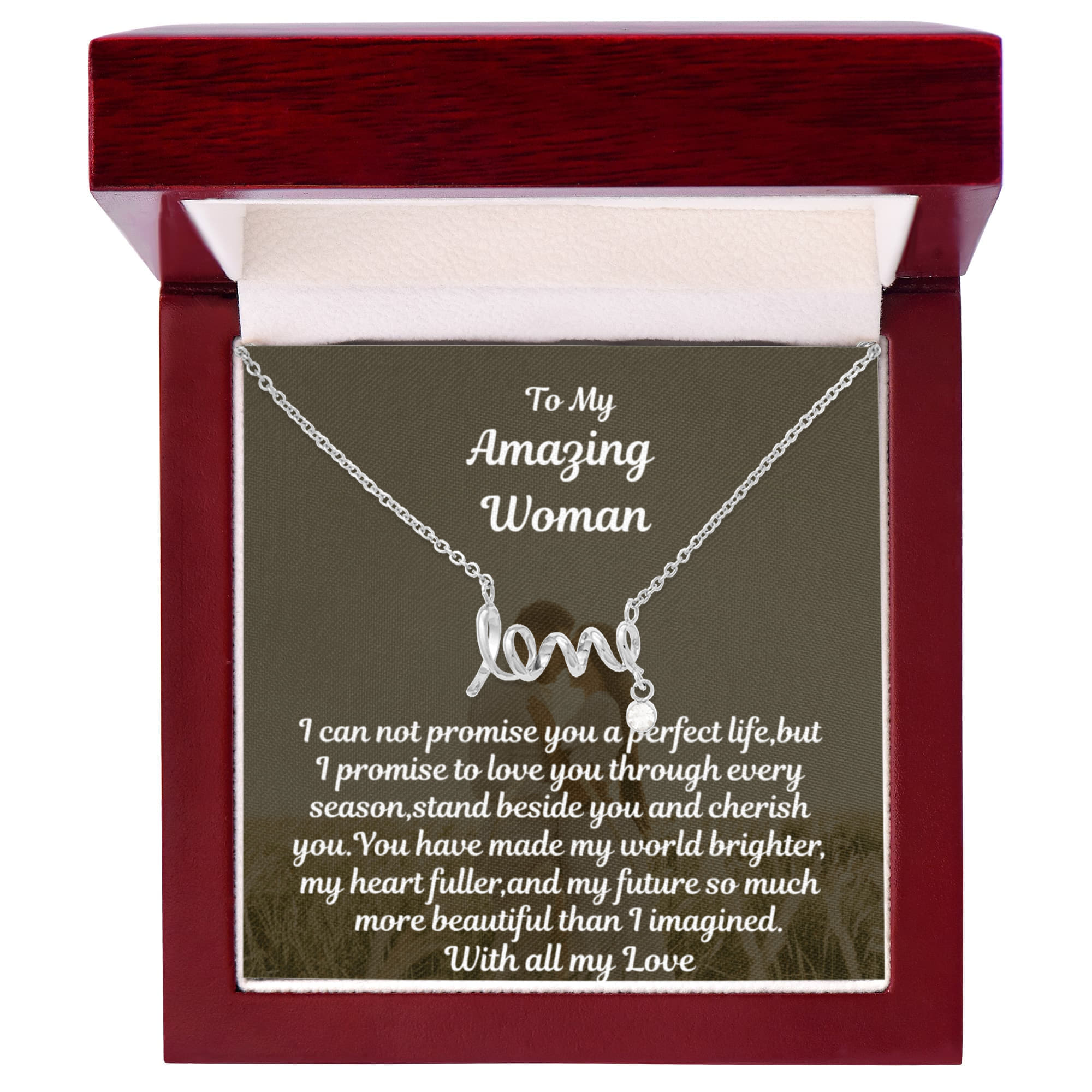 Scripted Love Necklace