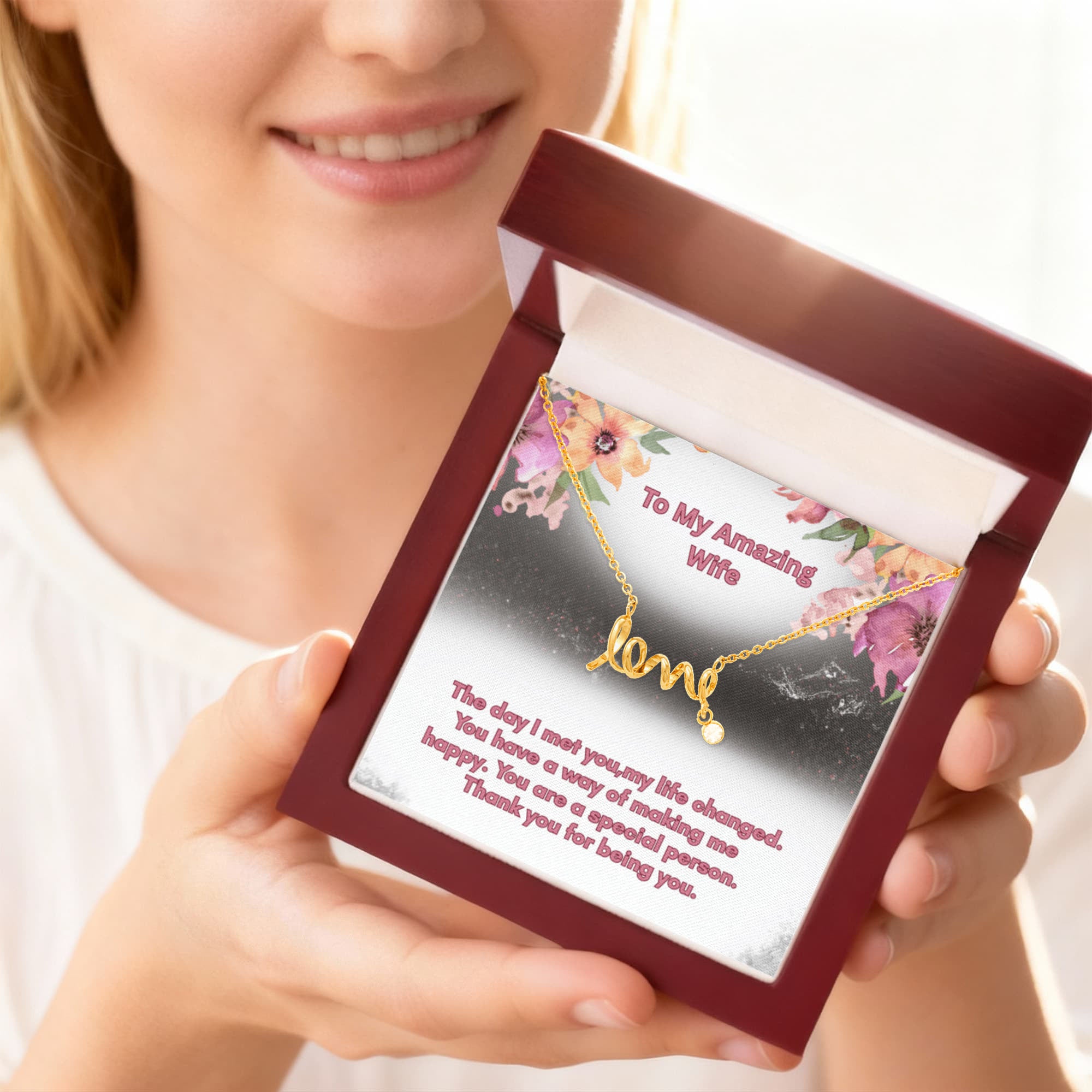 Scripted Love Necklace - A Dainty Expression of Your Affection