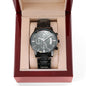 Customized Black Chronograph Watch
