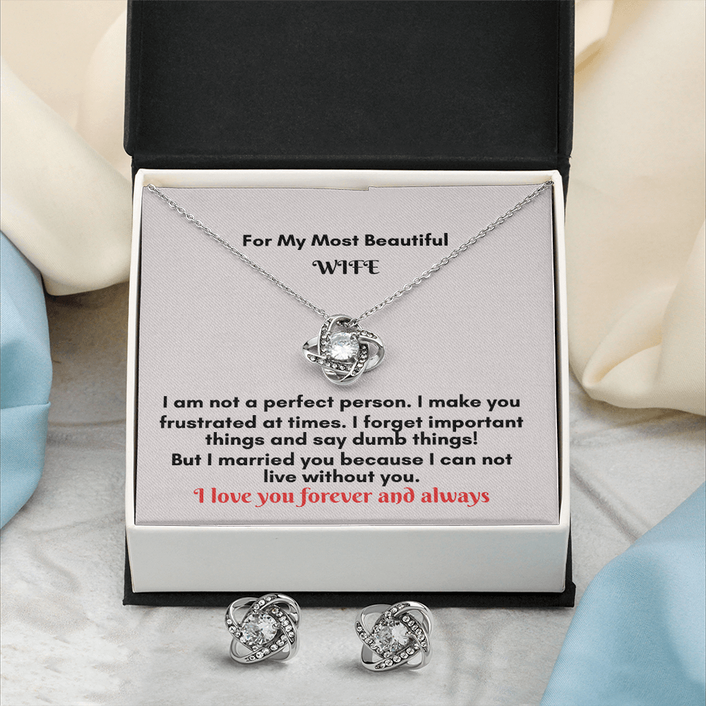 Love Knot Necklace and Earring Set – A Timeless Symbol of Everlasting Connection