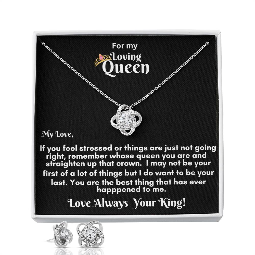 The Love Knot Necklace and Earring Set