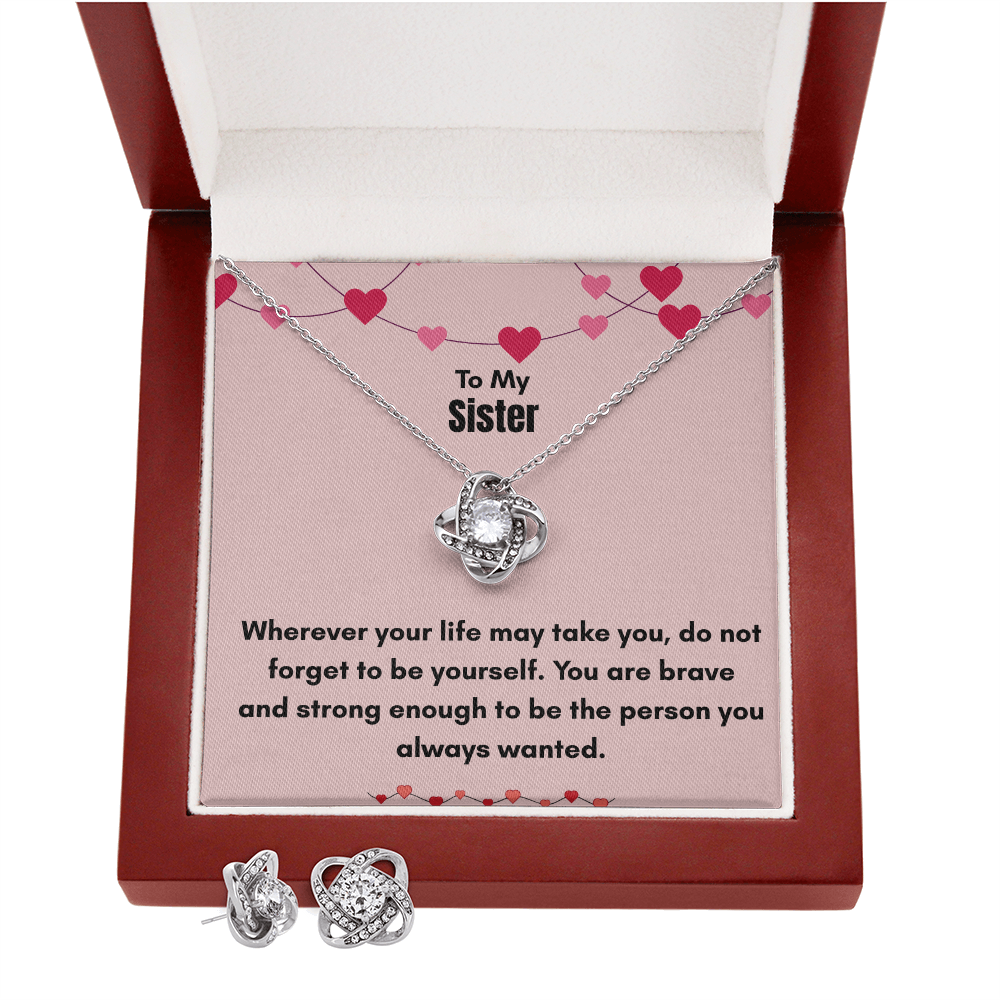 Love Knot Earring and Necklace Set!