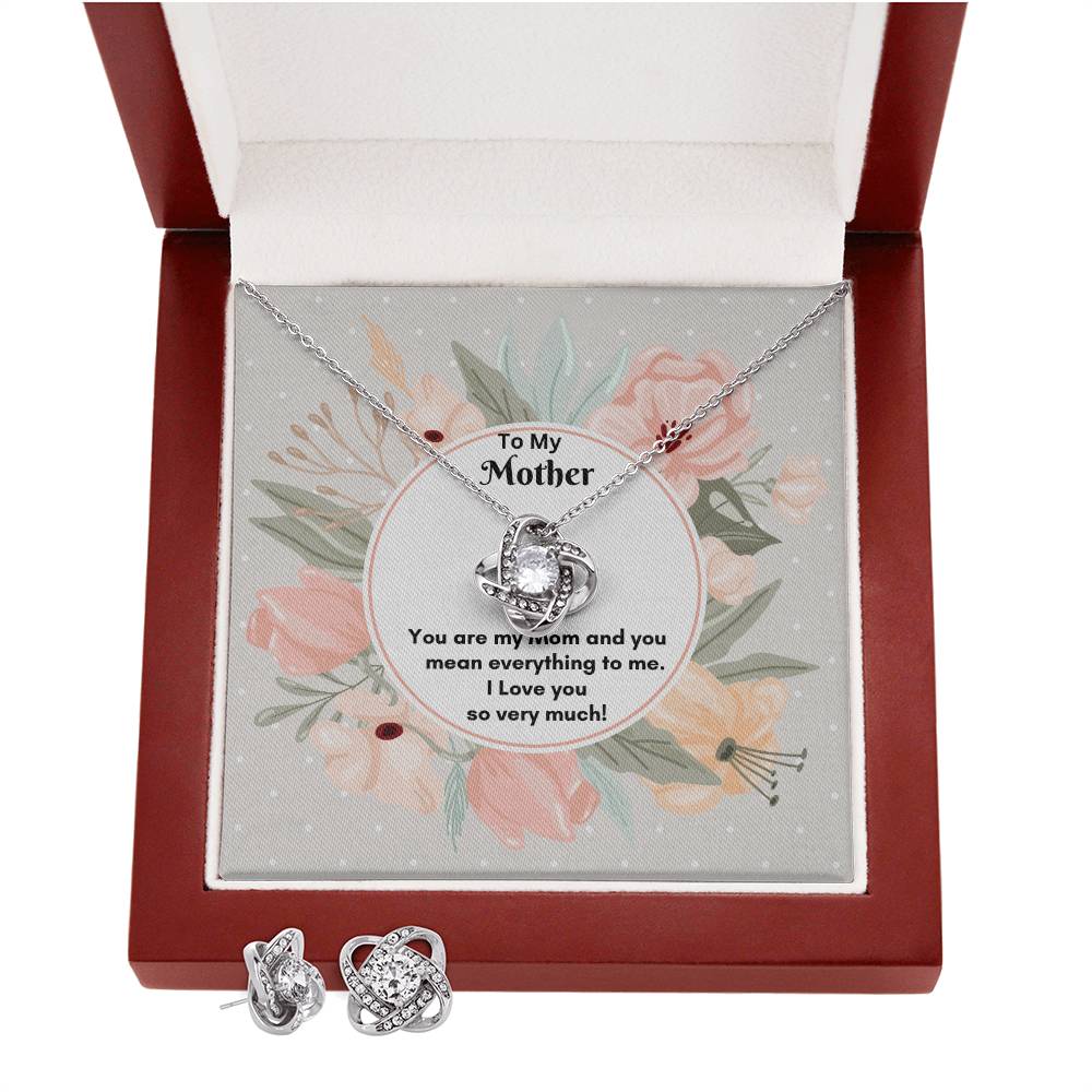 The Love Knot Necklace and Matching Earring set