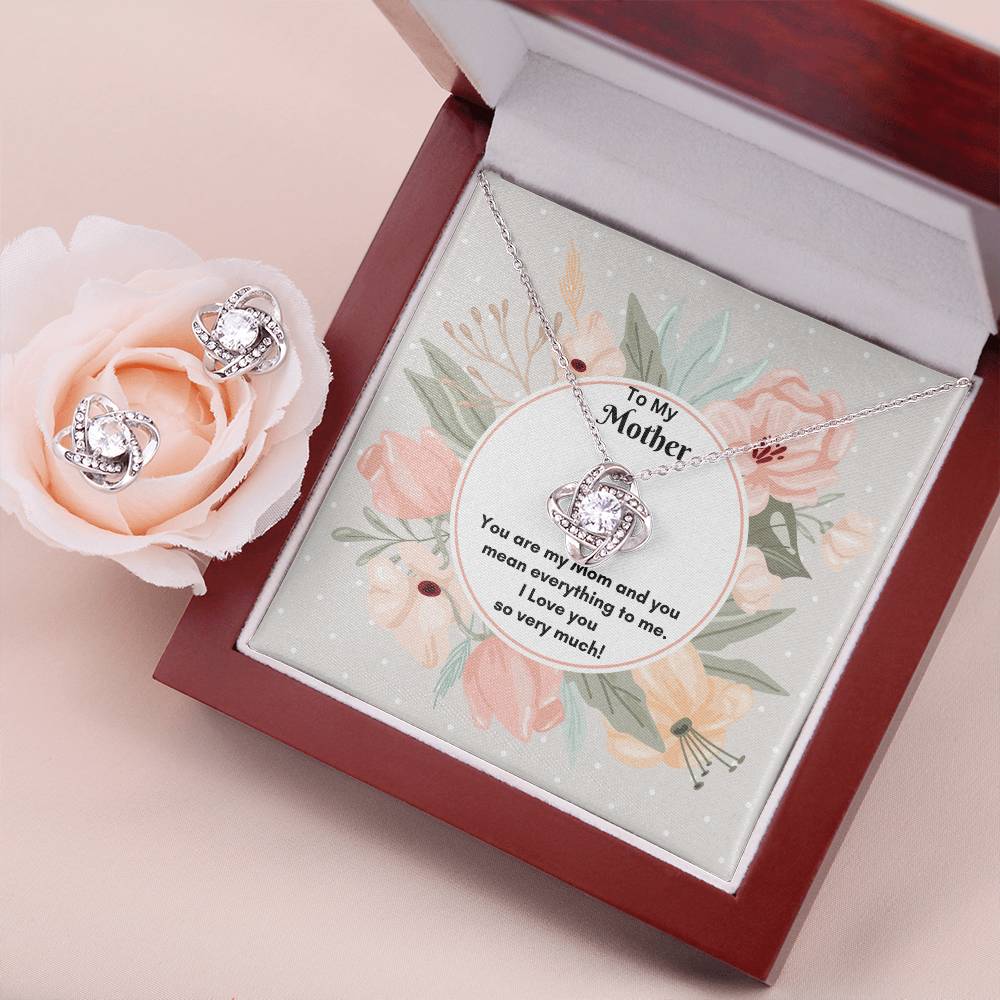 The Love Knot Necklace and Matching Earring set
