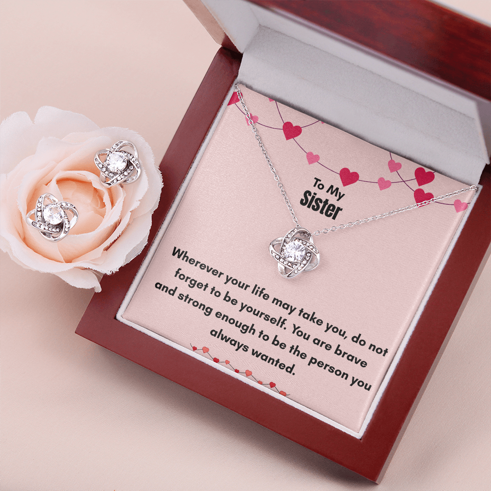 Love Knot Earring and Necklace Set!