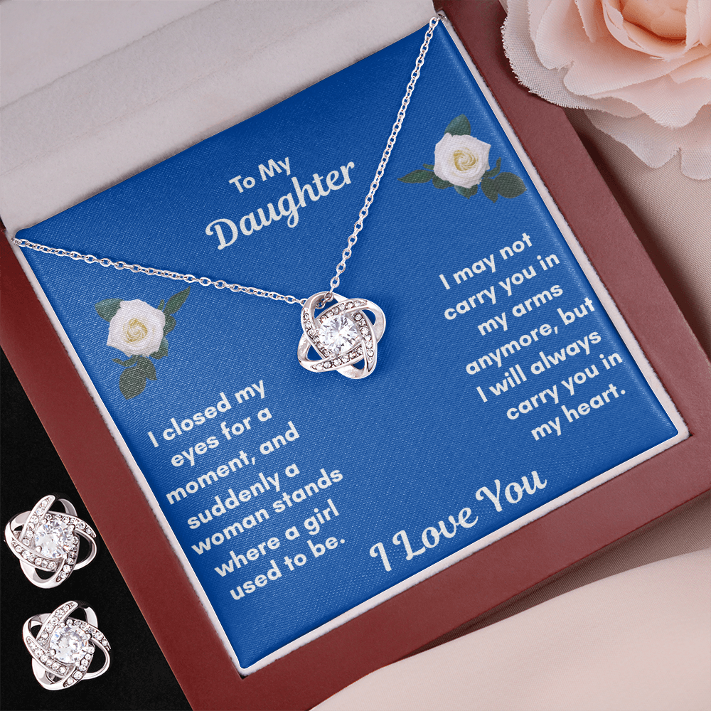 The Love Knot Necklace and Earring Set