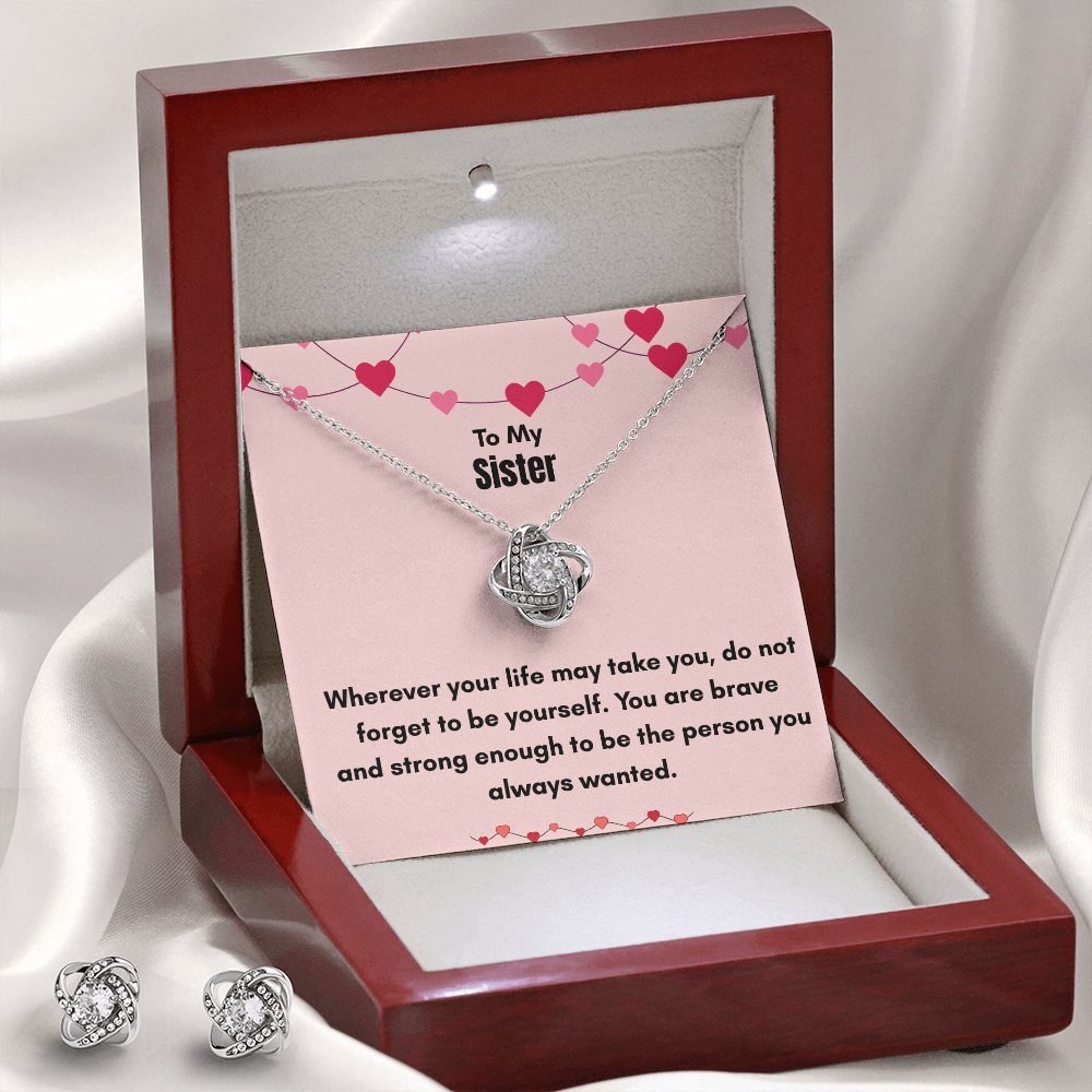 Love Knot Earring and Necklace Set!