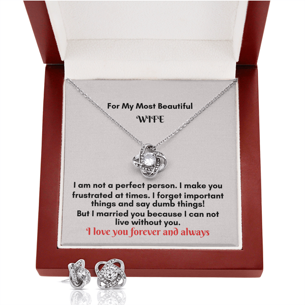 Love Knot Necklace and Earring Set – A Timeless Symbol of Everlasting Connection