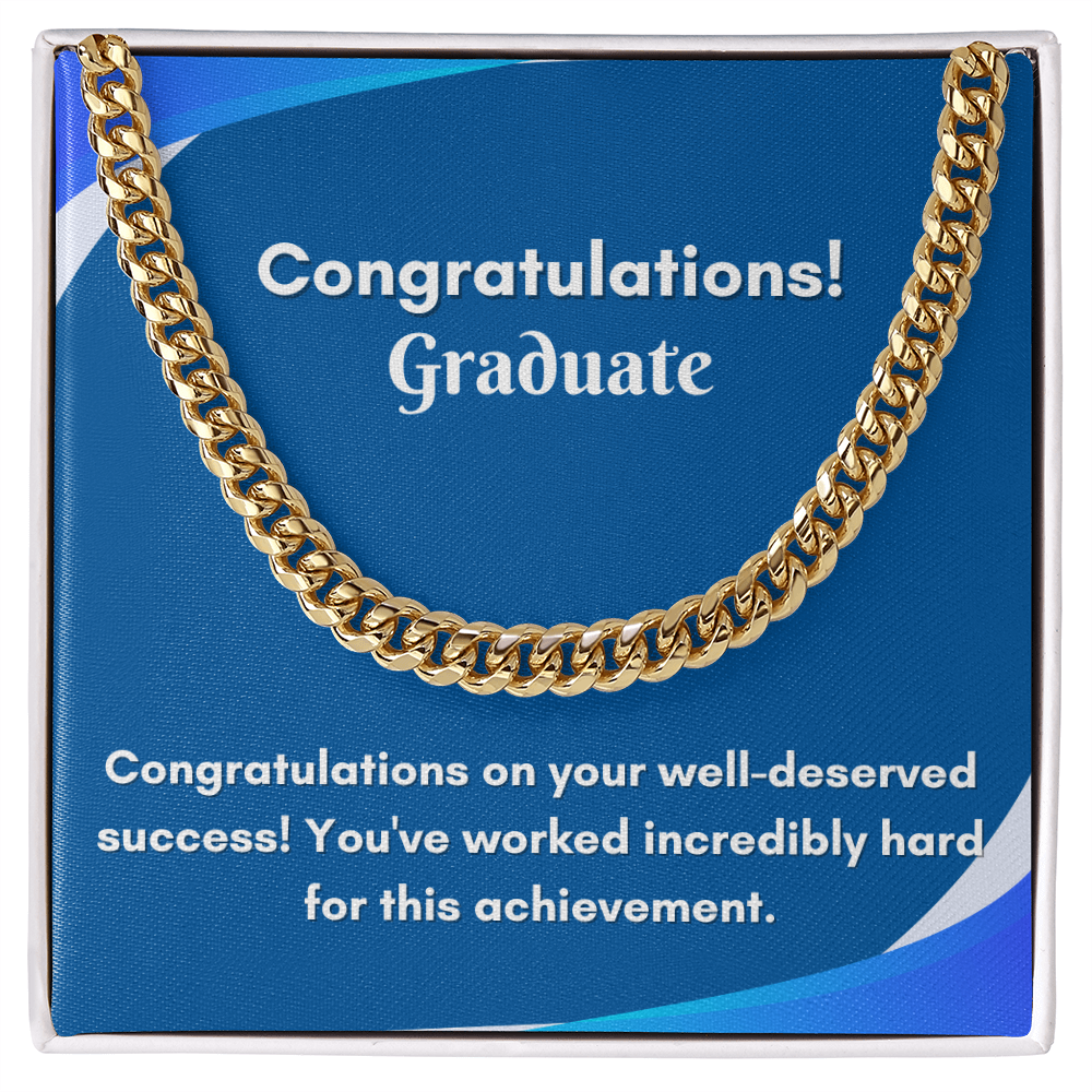 Stylish Cuban Link Chain for Graduation - A Gift They&