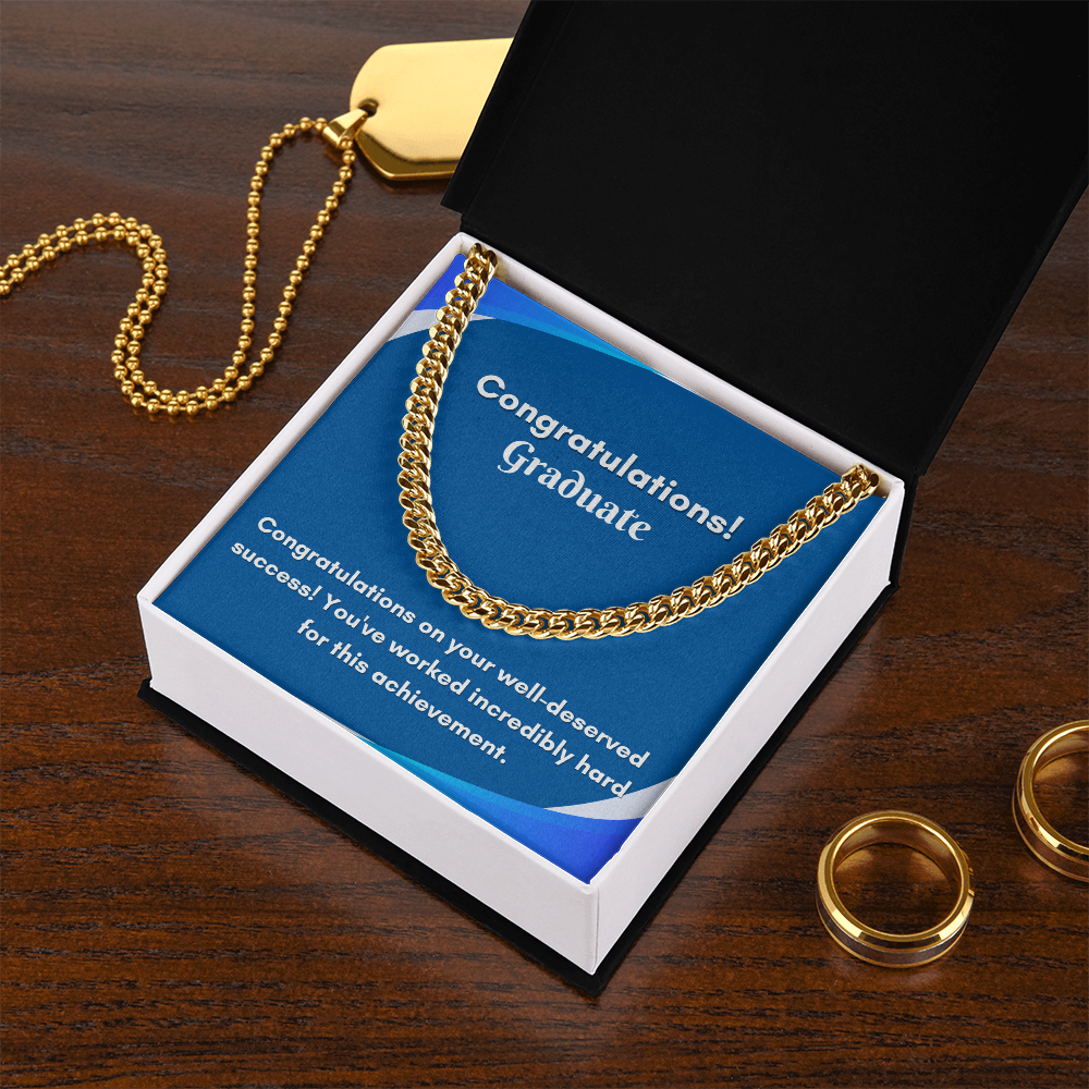Stylish Cuban Link Chain for Graduation - A Gift They&