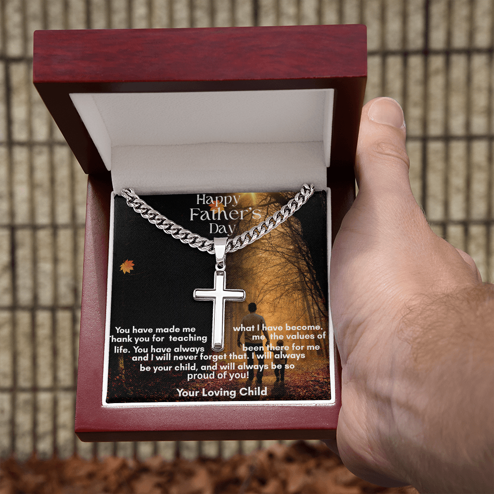 Cuban Chain with Artisan Cross Necklace on sale now!