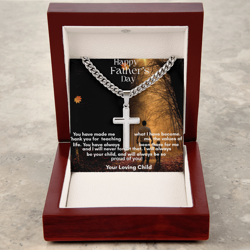 Cuban Chain with Artisan Cross Necklace on sale now!