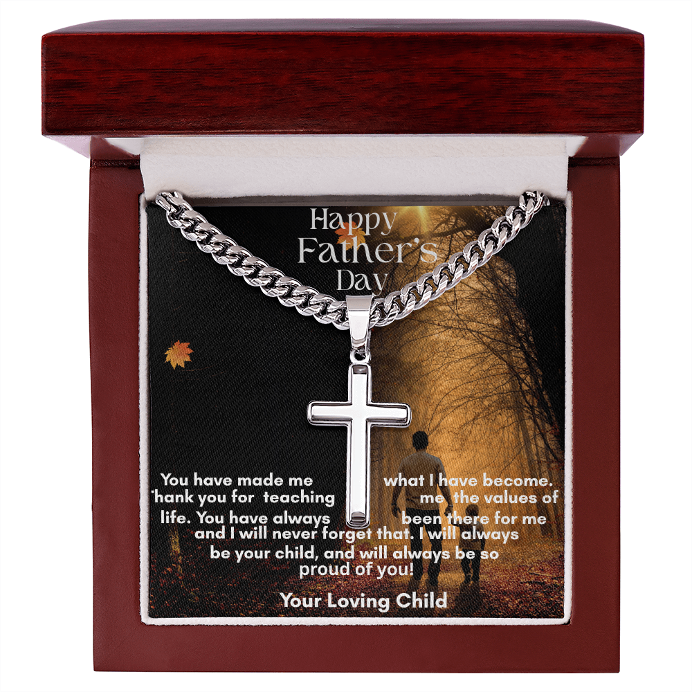 Cuban Chain with Artisan Cross Necklace on sale now!