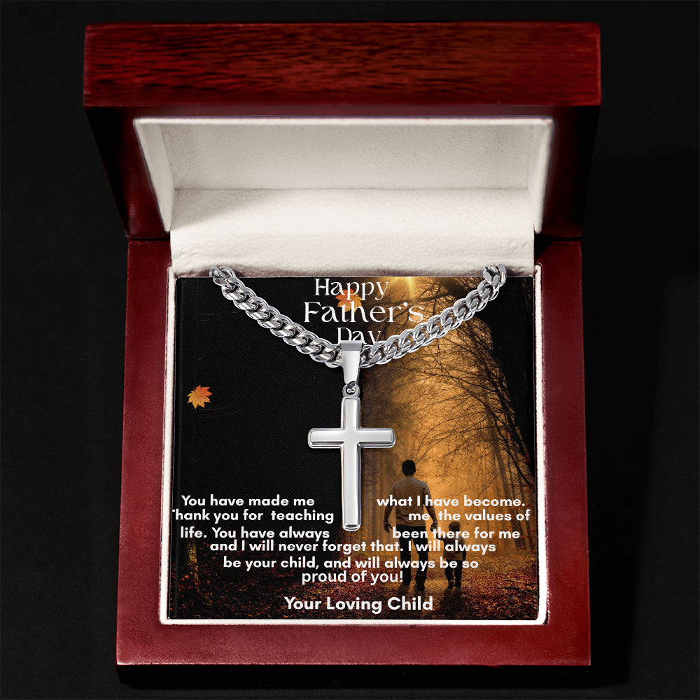 Cuban Chain with Artisan Cross Necklace on sale now!