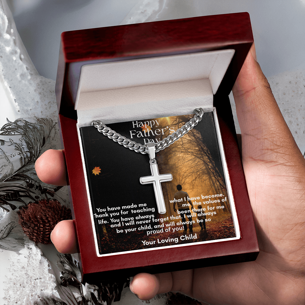 Cuban Chain with Artisan Cross Necklace on sale now!