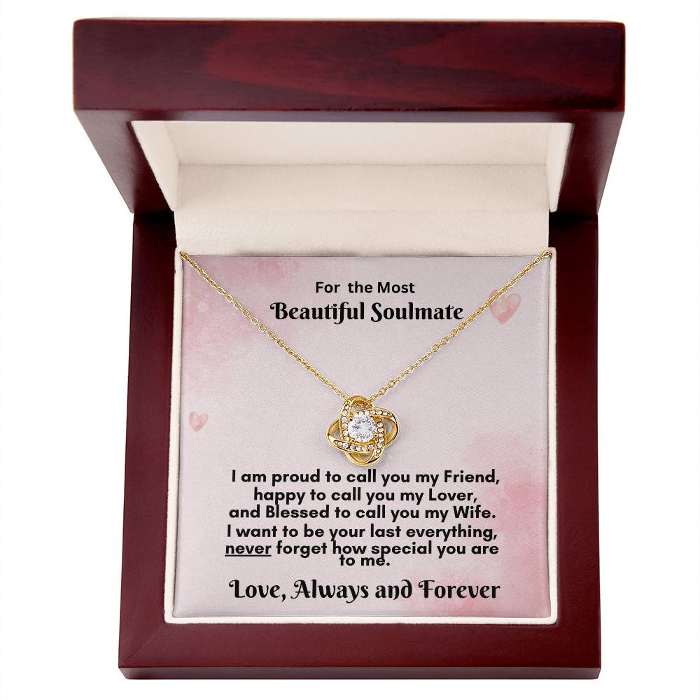 Heartfelt Love Knot Necklace Gift - Celebrate Your Unbreakable Bond