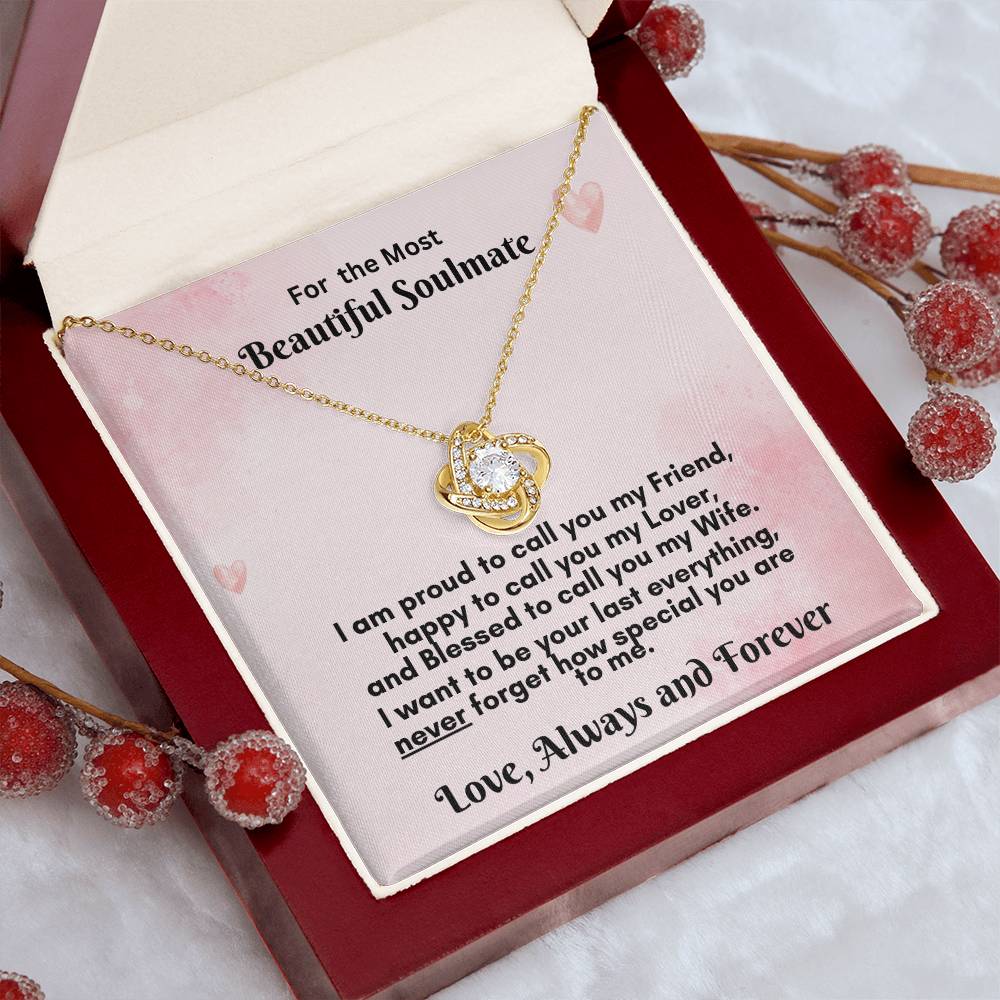 Heartfelt Love Knot Necklace Gift - Celebrate Your Unbreakable Bond