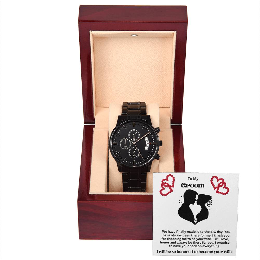 Black Chronograph Watch