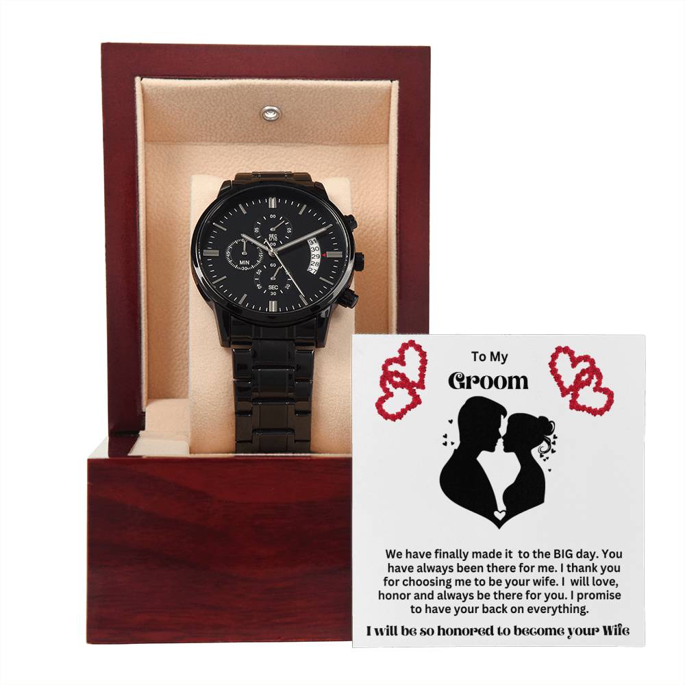 Black Chronograph Watch