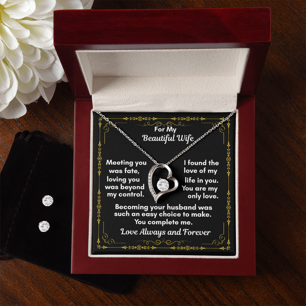 The Forever Love Necklace and Earring Set