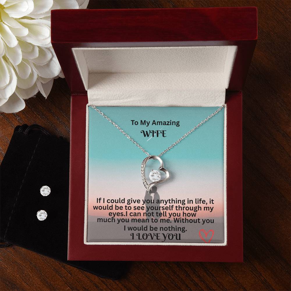 Forever Love Necklace and Earring Set