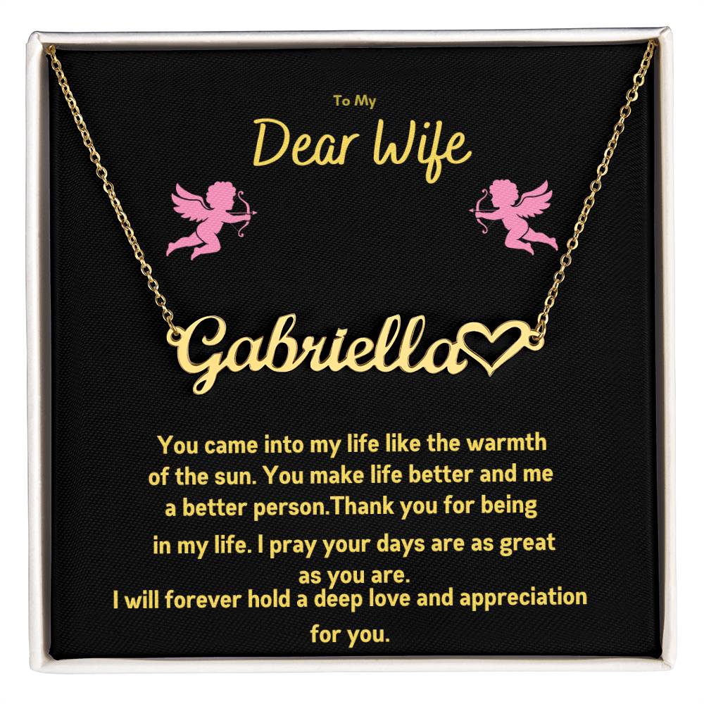 Personalized Heart Name Necklace - A Cherished Gift for Your Loved One