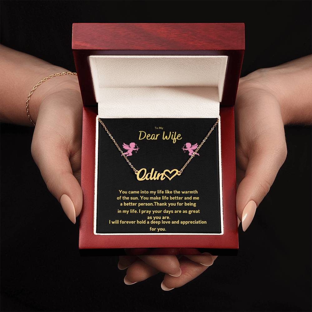 Personalized Heart Name Necklace - A Cherished Gift for Your Loved One