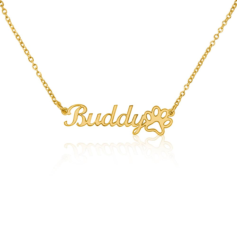Personalized Paw Print Necklace - A Heartfelt Tribute to Your Furry Friend