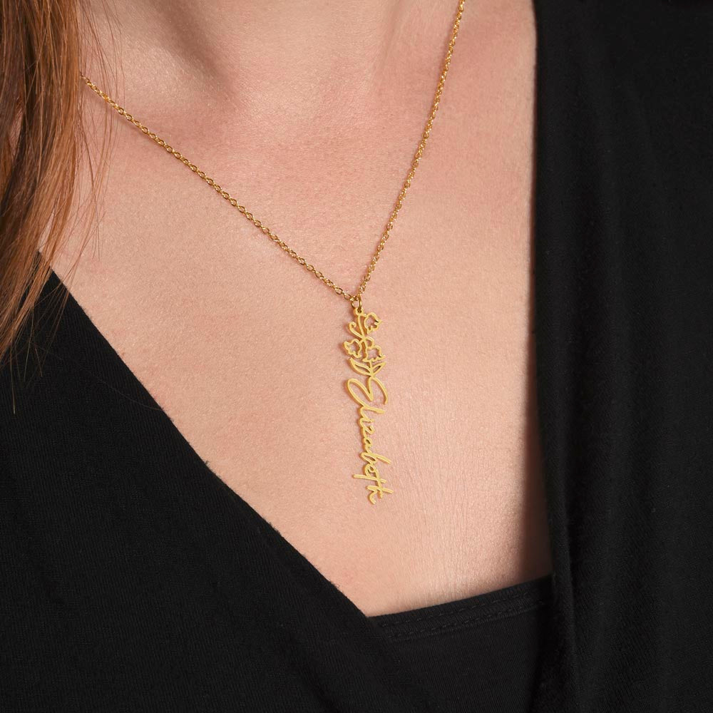 Personalized Flower Name Necklace - A Unique Graduation Gift