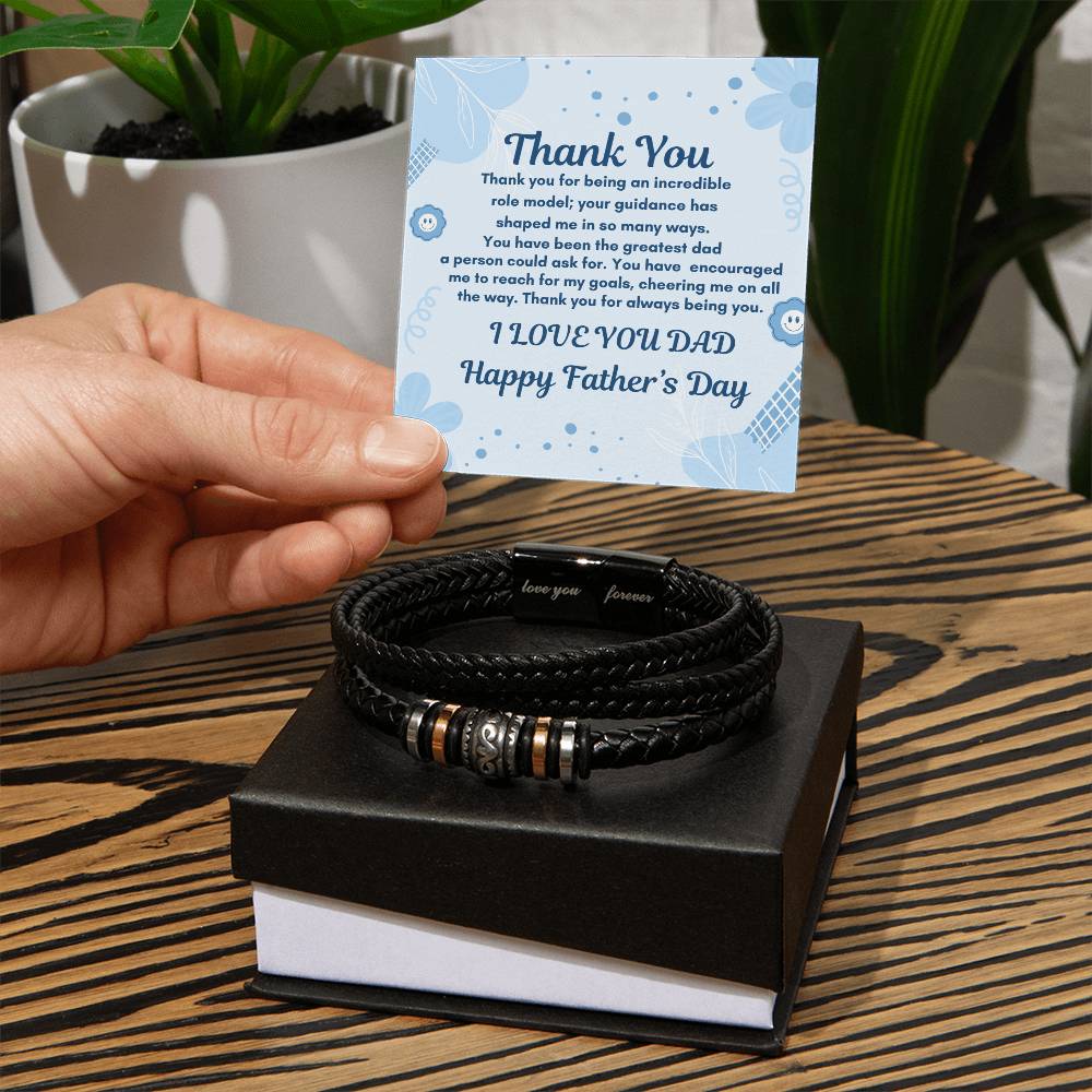 Eternal Love Men's Vegan Leather Bracelet