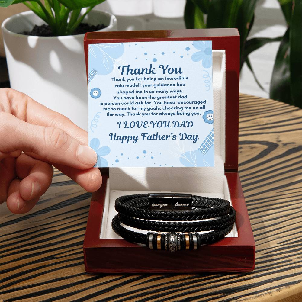 Eternal Love Men's Vegan Leather Bracelet