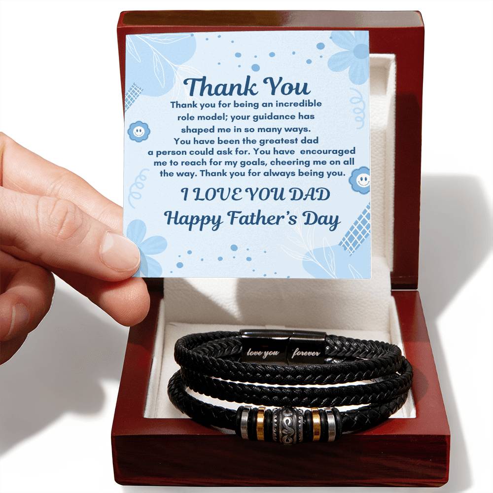 Eternal Love Men's Vegan Leather Bracelet