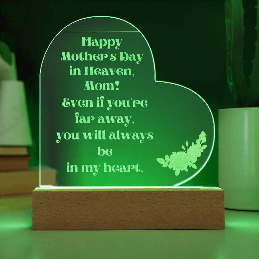 Engraved Acrylic Heart Plaque