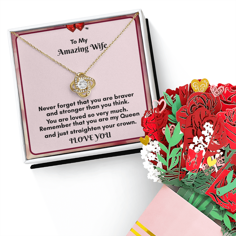 Celebrate Love with the Love Knot Necklace and Bouquet Combo