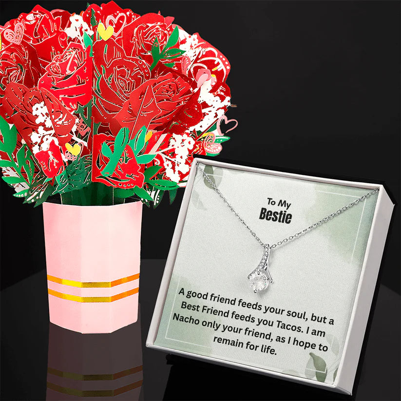 The Alluring Beauty Necklace and Sweetest Devotion Bouquet