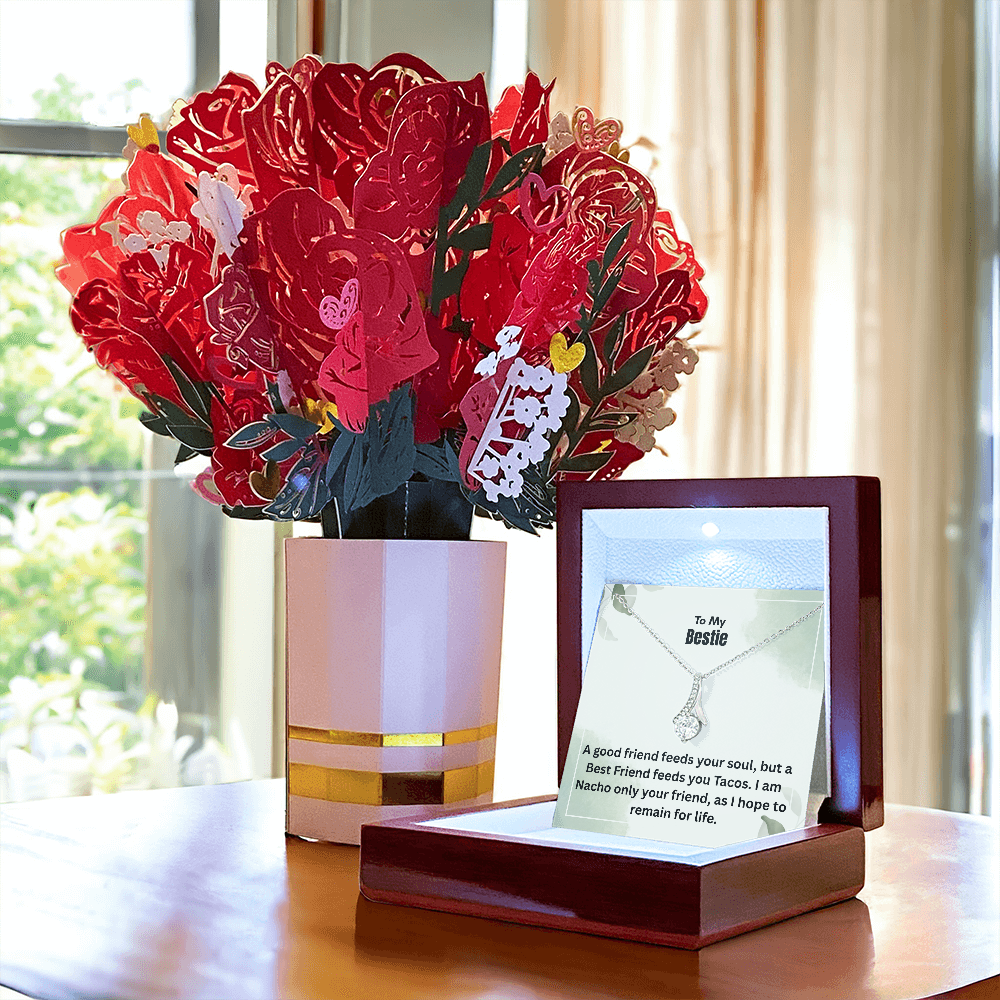 Alluring Beauty Necklace and Bouquet: The Perfect Gift to Dazzle and Delight