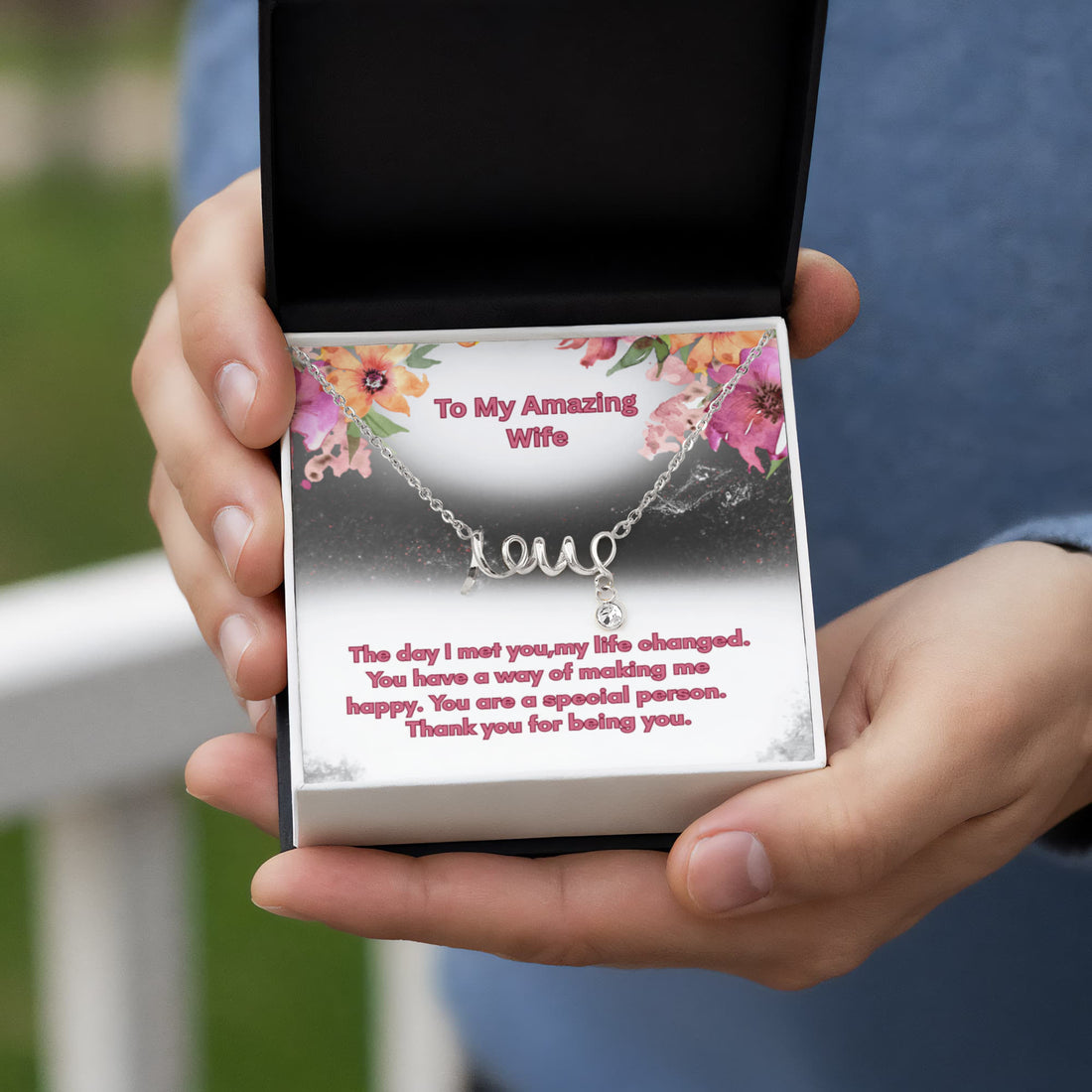 Scripted Love Necklace - A Dainty Expression of Your Affection