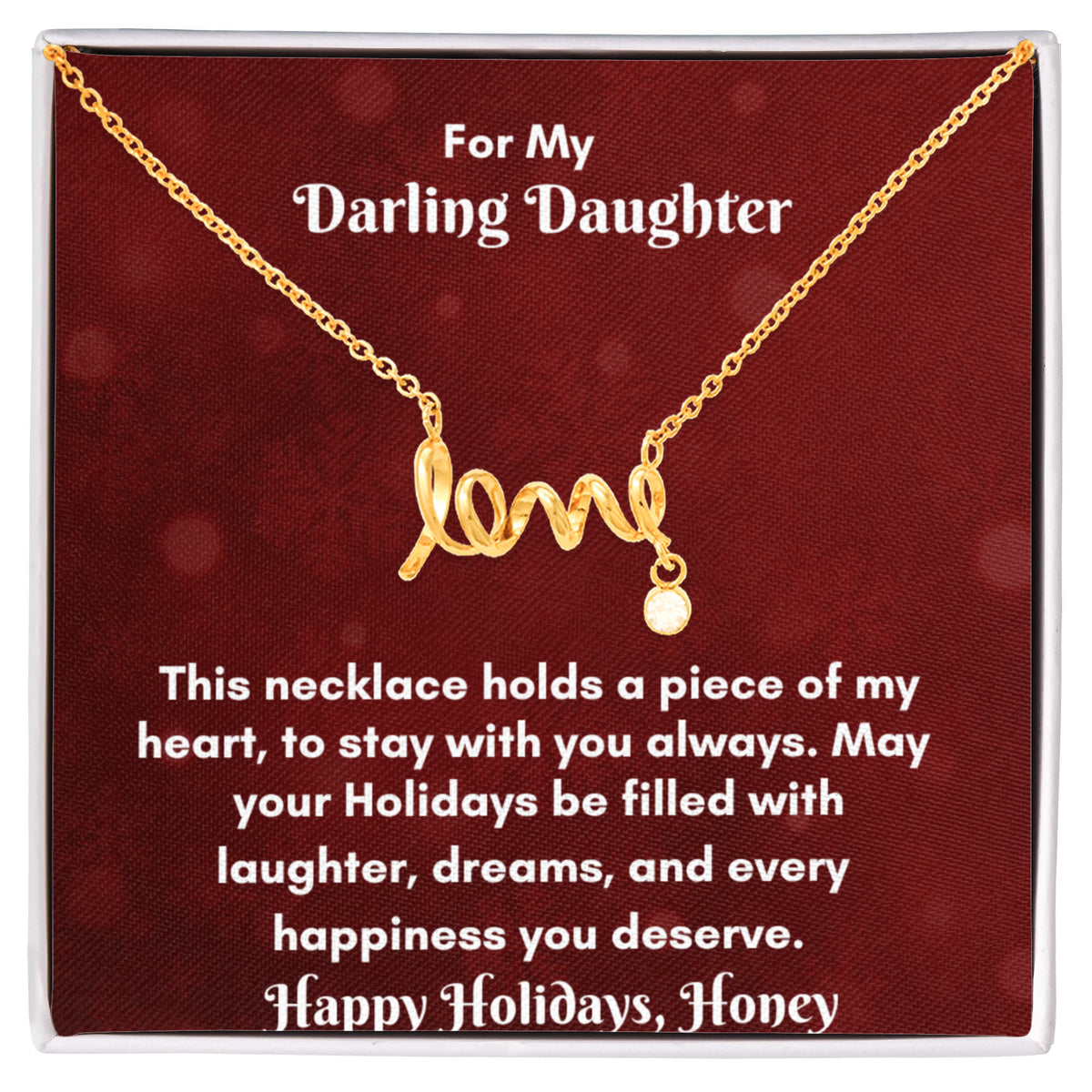 Scripted Love Necklace - A Dainty Expression of Affection