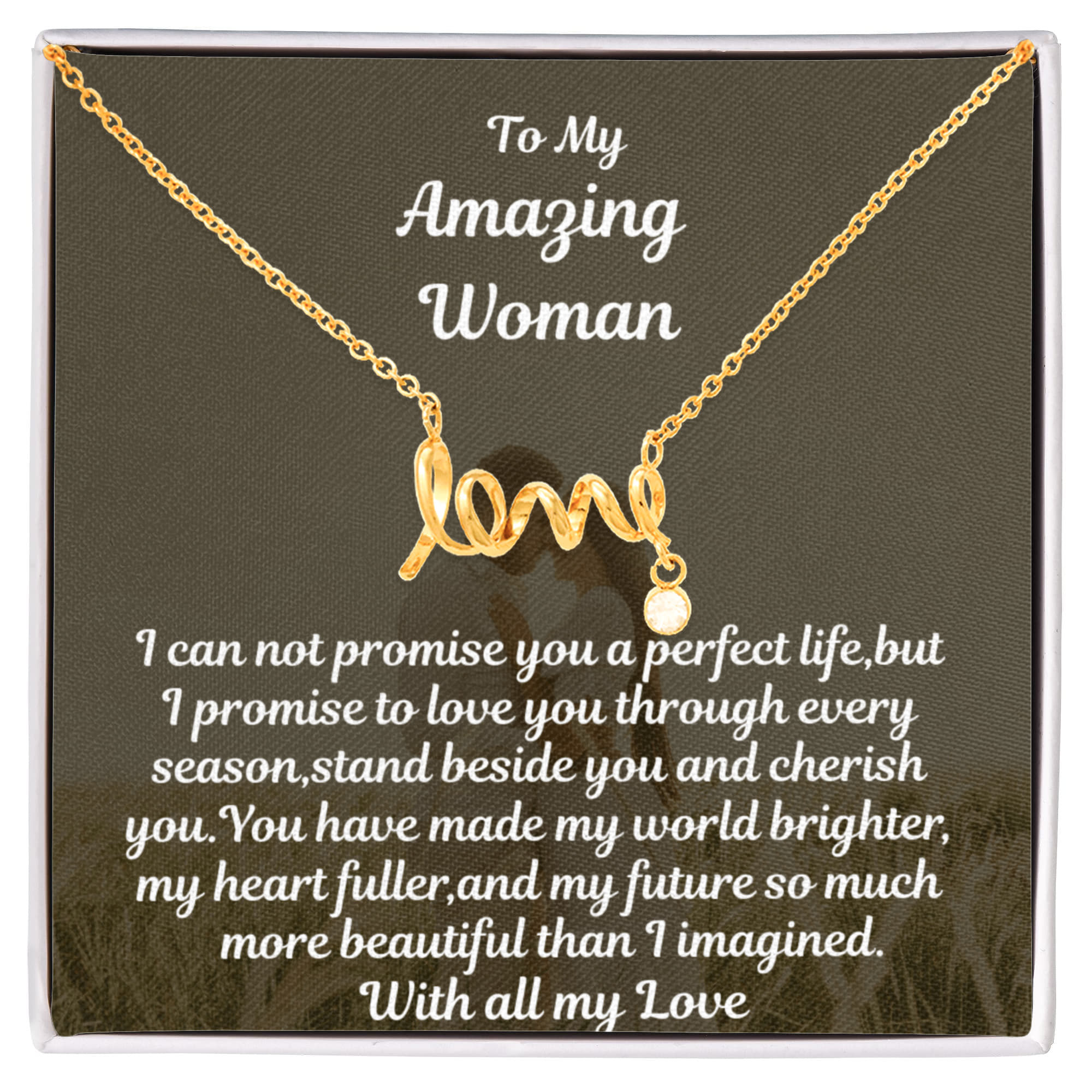 Scripted Love Necklace