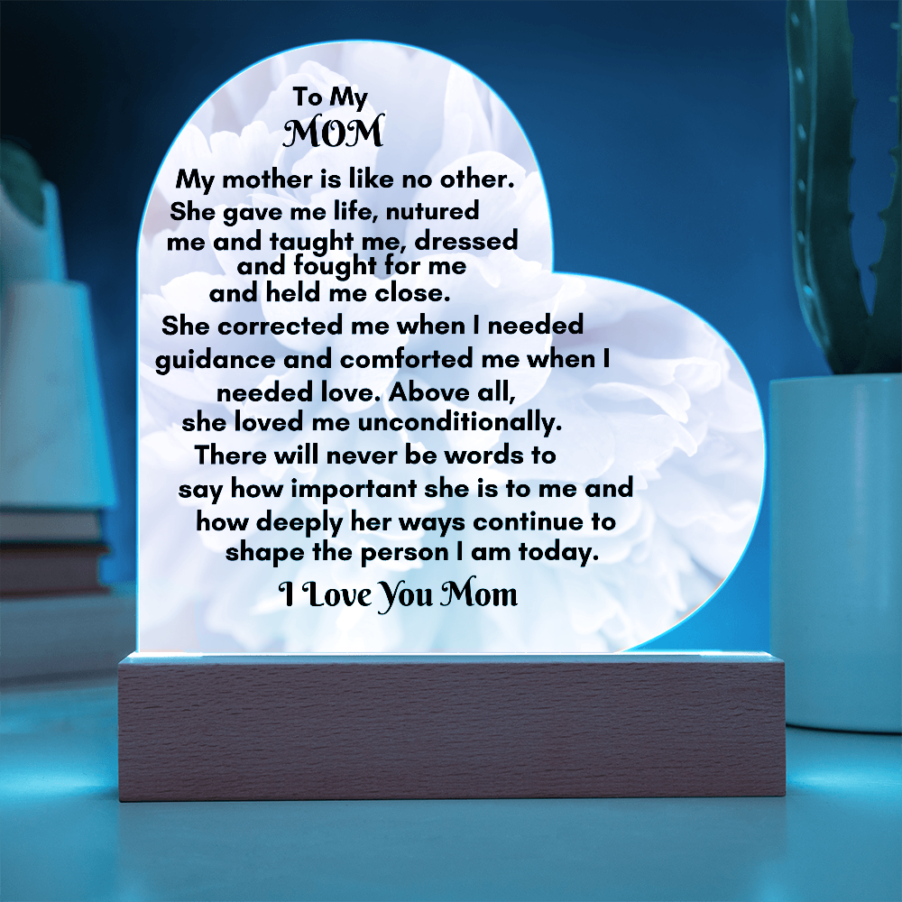 Heart Acrylic Plaque Gift: A Timeless Gesture for Mom