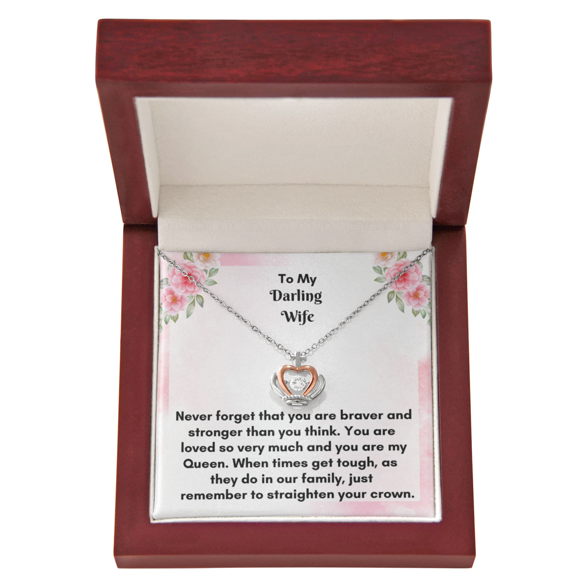 Elegant Crown Pendant Necklace - A Dazzling Gift of Royalty