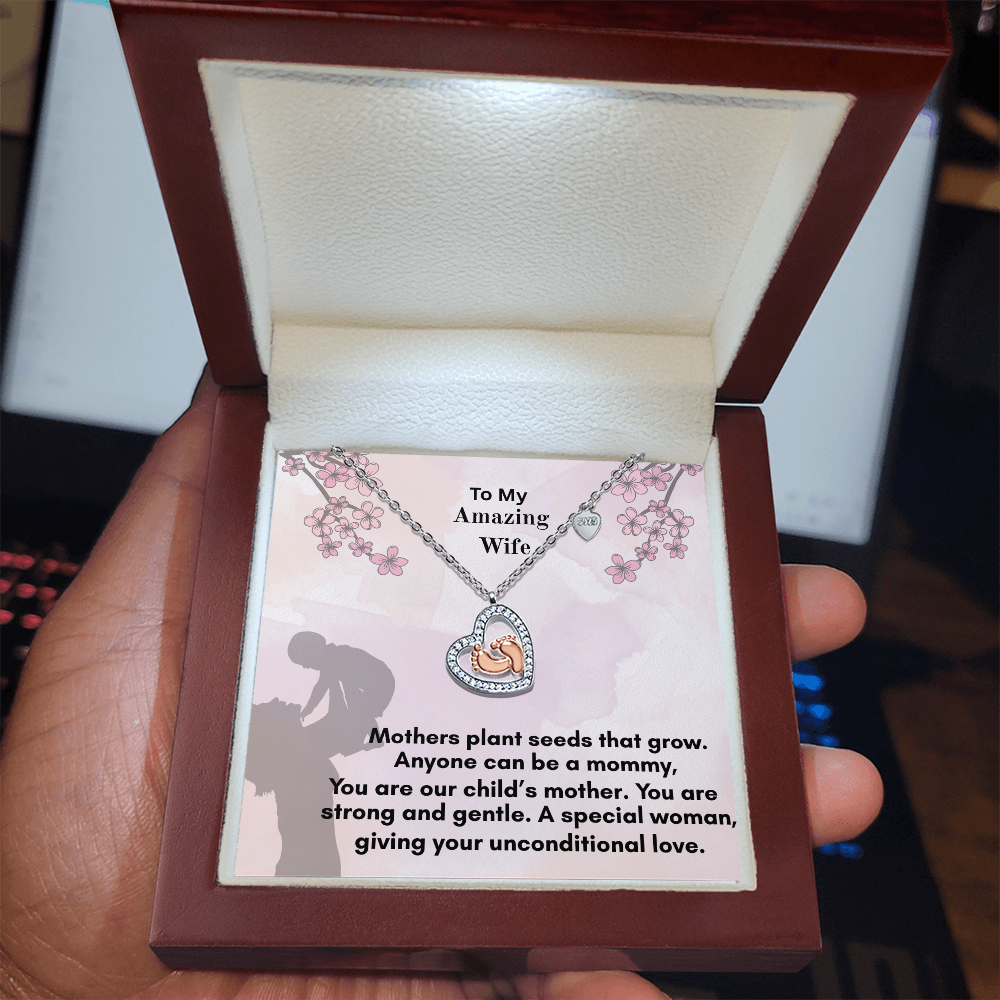 The Baby Feet Heart Necklace