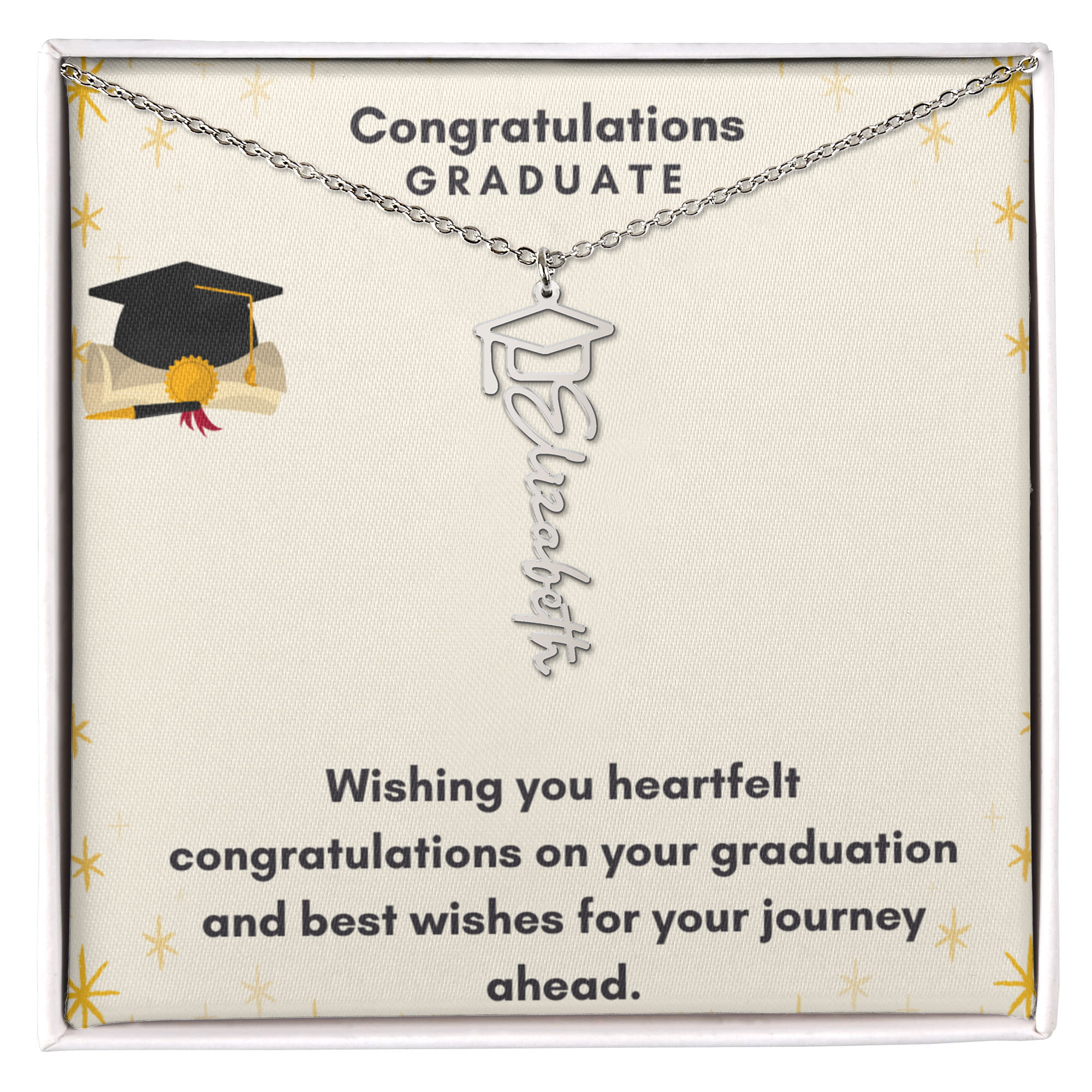 Graduation Name Necklace