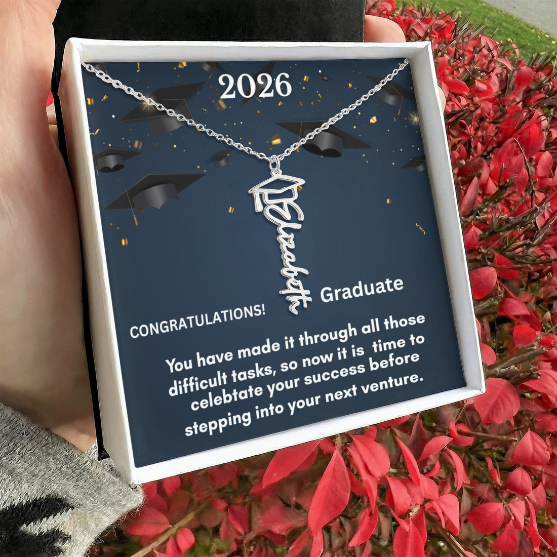 Personalized Graduation Necklace - A Cherished Keepsake for Celebrating Success