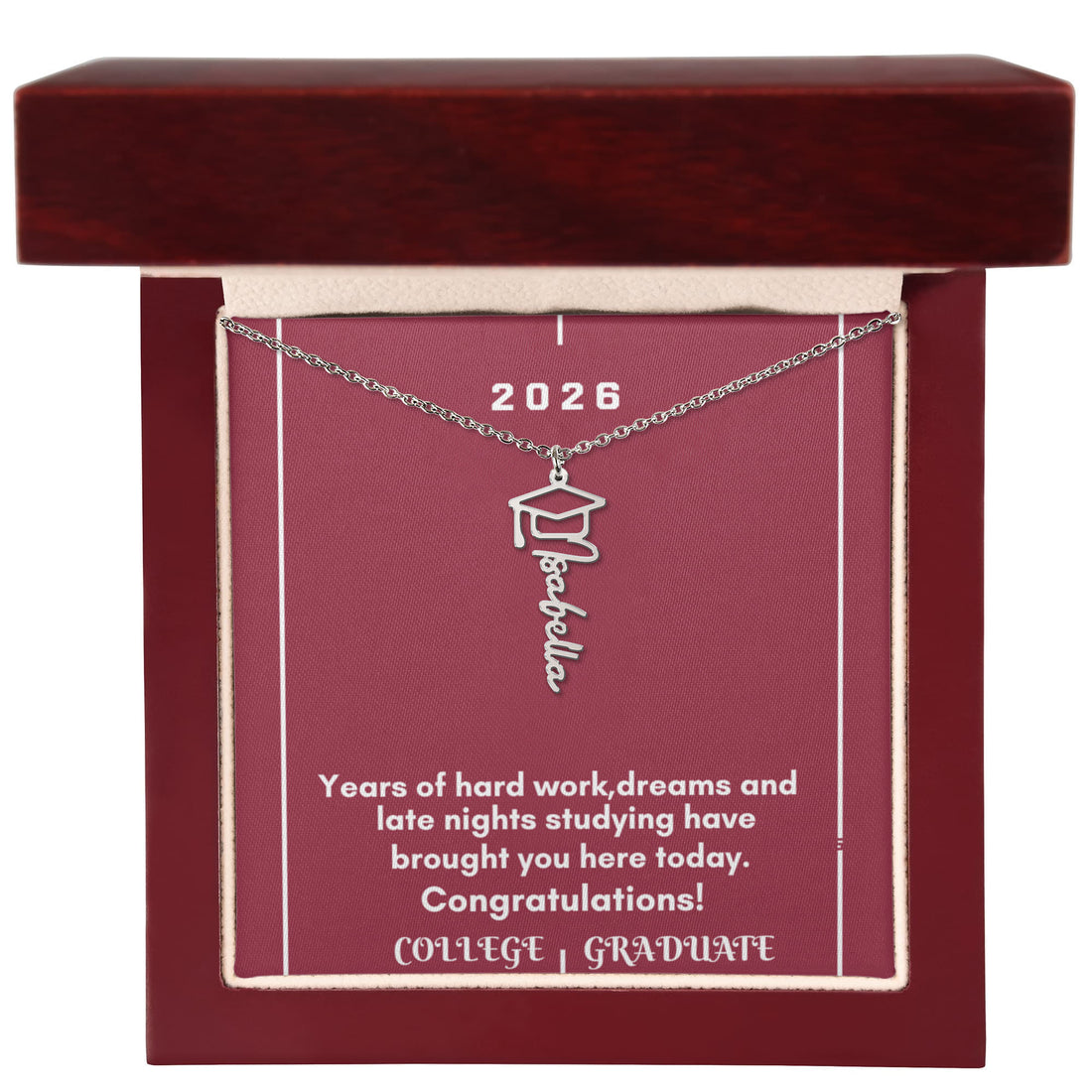 Personalized Graduation Name Necklace - Celebrate Success in Style